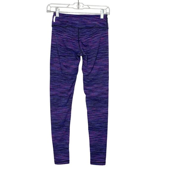 ZELLA Space Dyed Athletic Ankle Leggings Stretch Mid Rise Purple Multi Size XS - Picture 3 of 6
